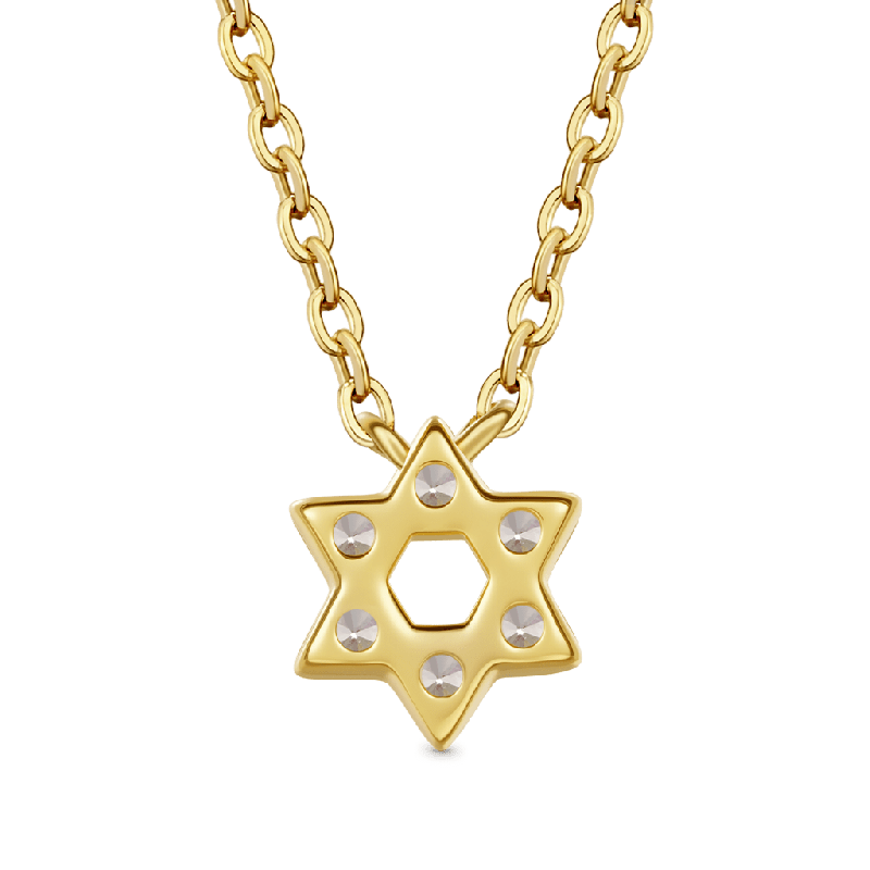 14K/10K Solid Gold Hexagram Necklace