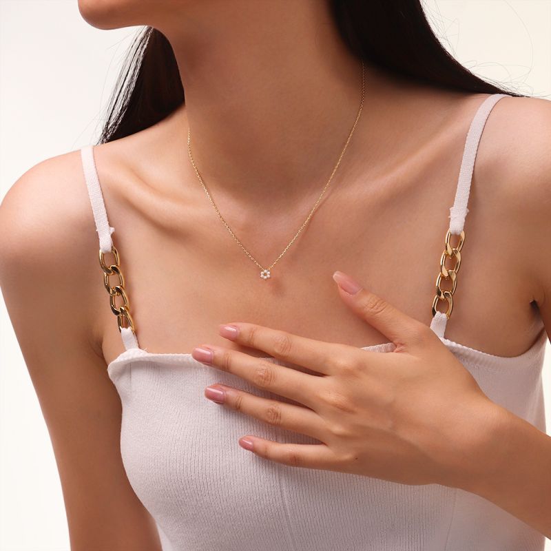 14K/10K Solid Gold Hexagram Necklace