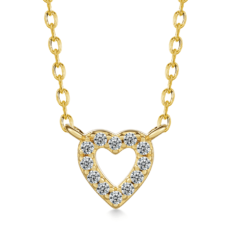 14K/10K Solid Gold Love Heart Necklace