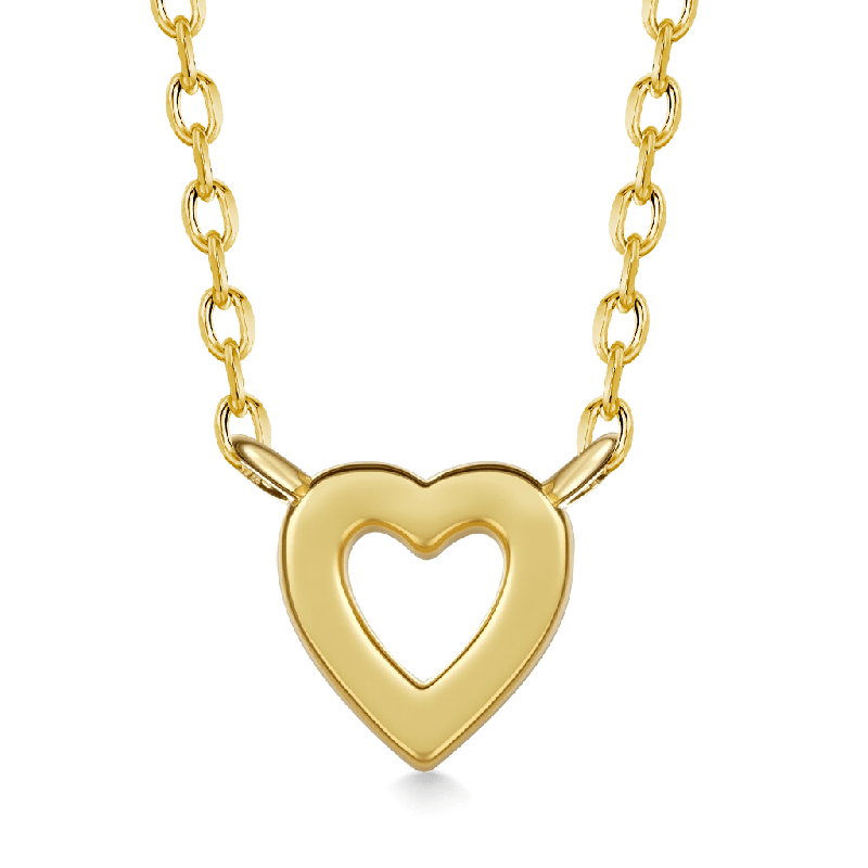 14K/10K Solid Gold Love Heart Necklace